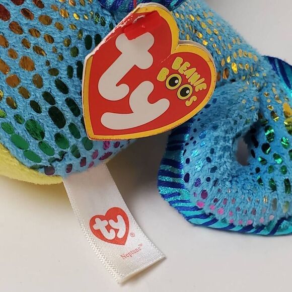 Ty Beanie Baby Boo Neptune the seahorse Stuffed Animal Toy - Picture 2 of 5